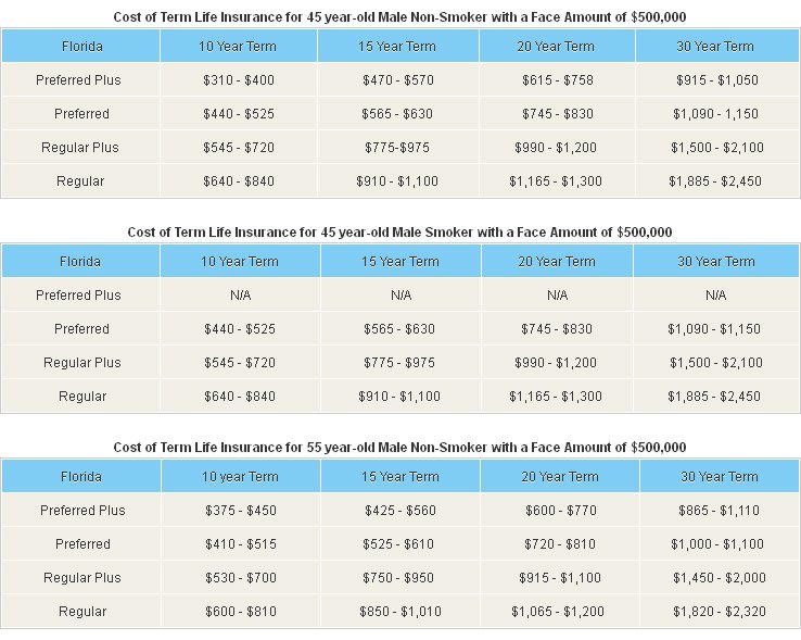 Term Life Insurance Rates